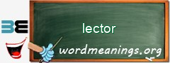 WordMeaning blackboard for lector